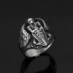 Roman St.Michael Archangel Stainless Steel Ring - 9