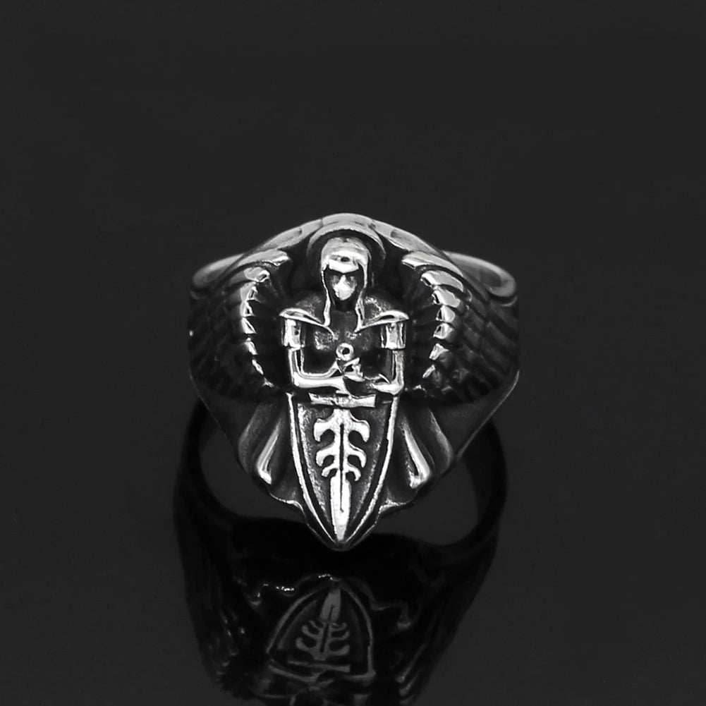 Roman St.Michael Archangel Stainless Steel Ring - 9