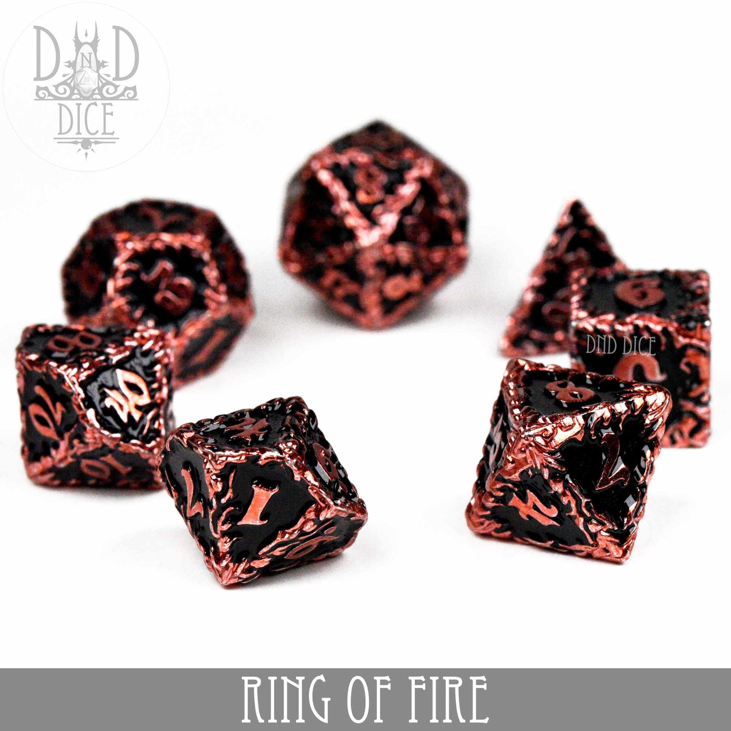 Ring of Fire Metal Dice Set