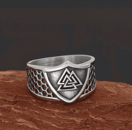 Vikings Valknut Amulet Stainless Steel Ring - 9