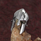 Ancient Greece Spartan Helmet Stainless Steel Ring - 9