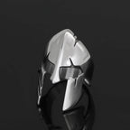 Ancient Greece Spartan Helmet Stainless Steel Ring - 9