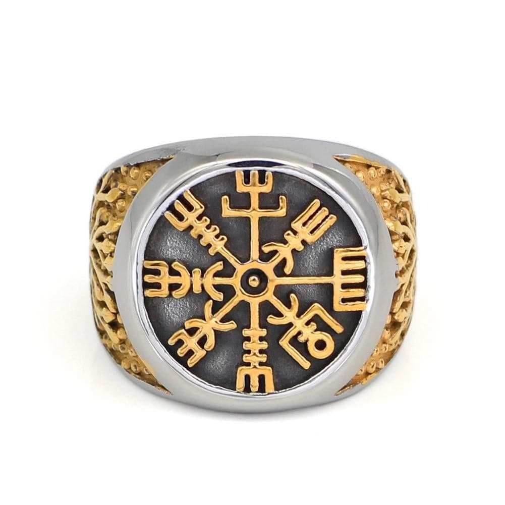 Viking Vegvisir Tree of Life Stainless Steel Ring - 9