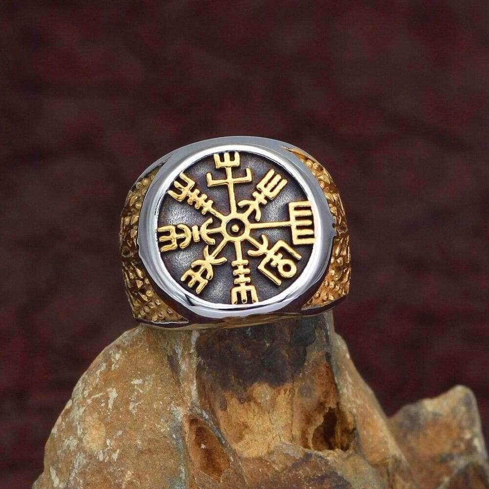 Viking Vegvisir Tree of Life Stainless Steel Ring - 9