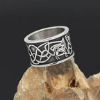 Vikings Odin Raven Stainless Steel Ring - 9