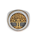 Viking Tree of Life Solid Stainless Steel Ring - 9