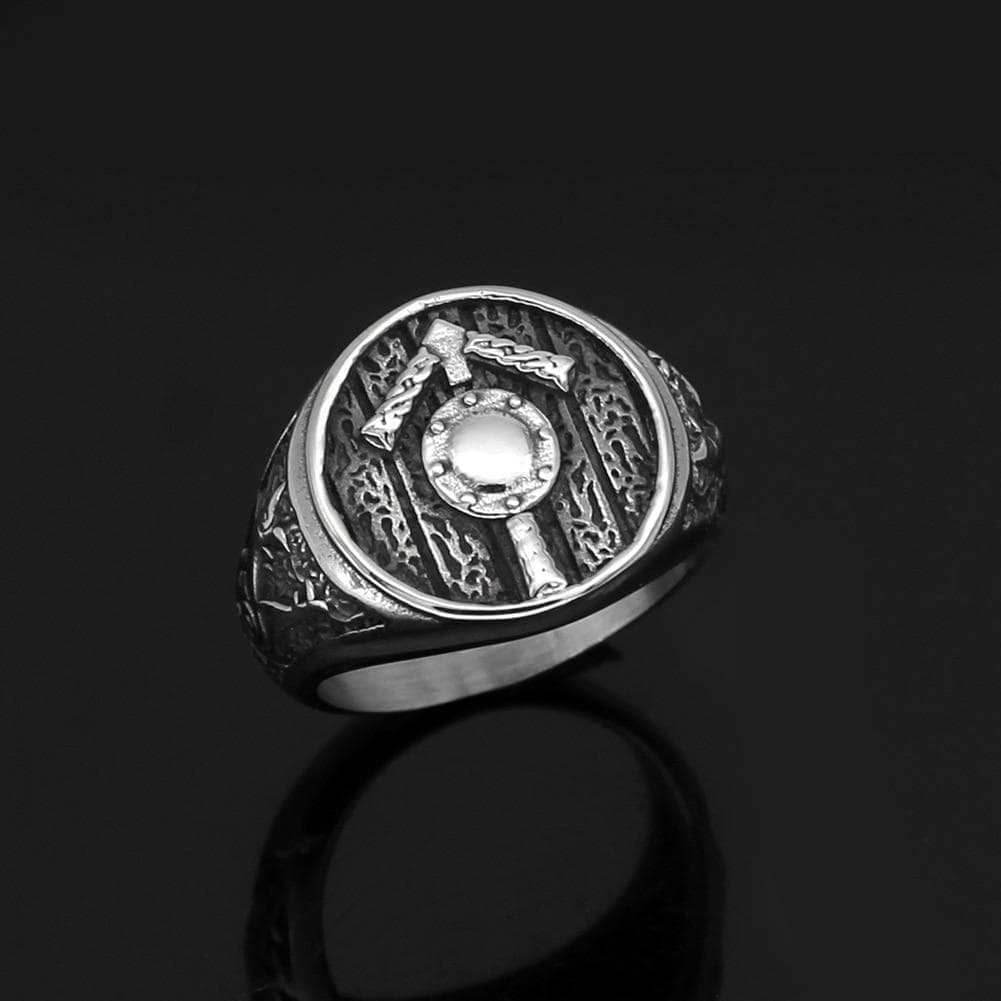 Vikings Tiwaz Rune Stainless Steel Ring - 9
