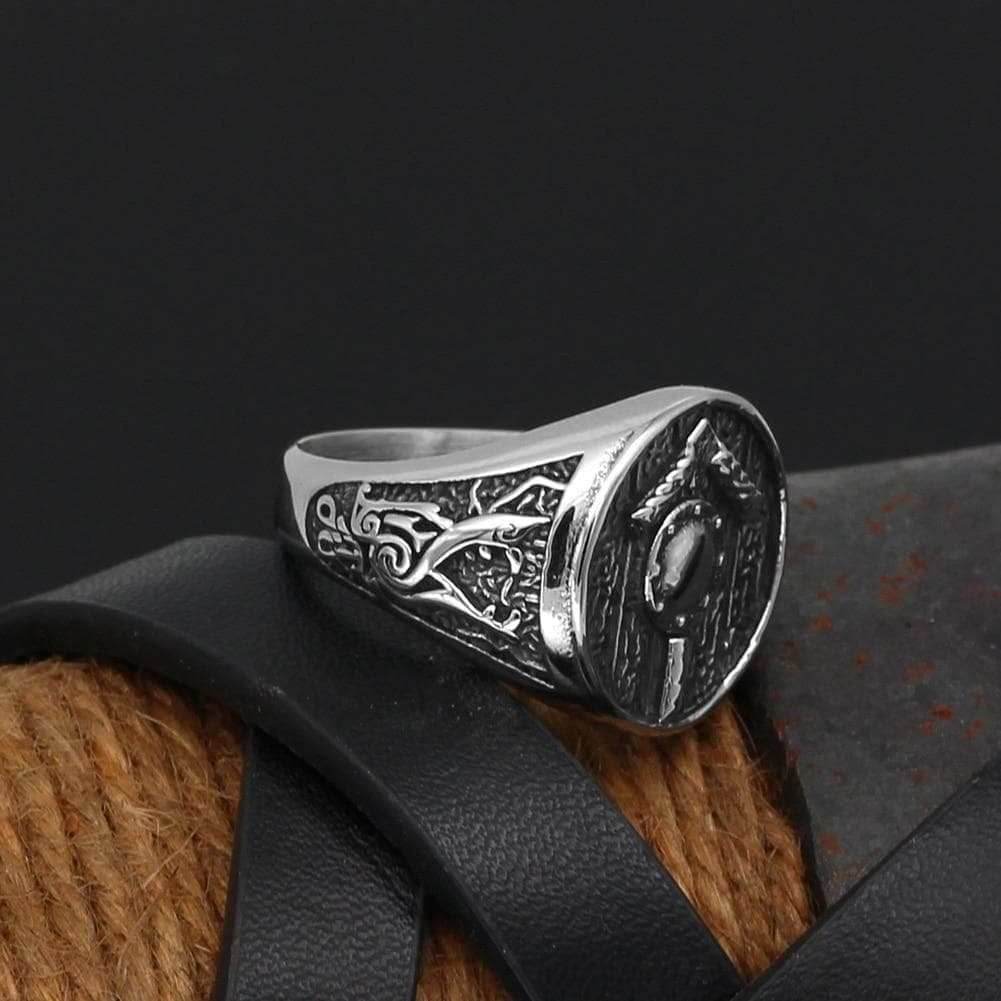 Vikings Tiwaz Rune Stainless Steel Ring - 9