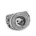 Viking Stainless Steel Wolf Ring - 9