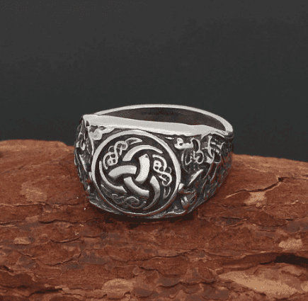 Vikings Odin's Horn Stainless Steel Ring - 9