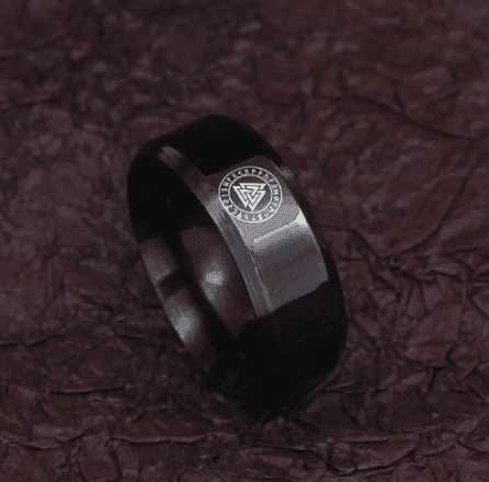 Vikings Runic Valknut Stainless Steel Ring - 7