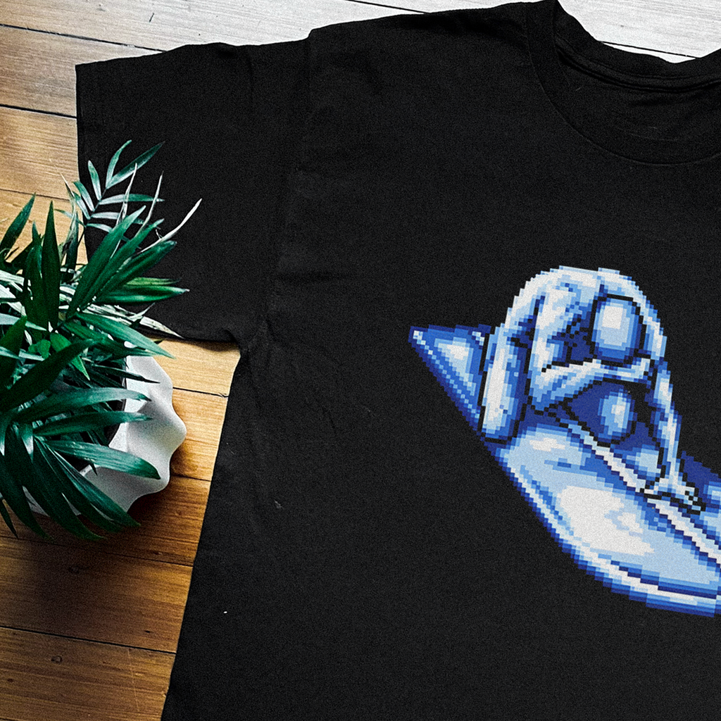 80S Slvr Surfer Nes 'Death Screen' Black T-Shirt