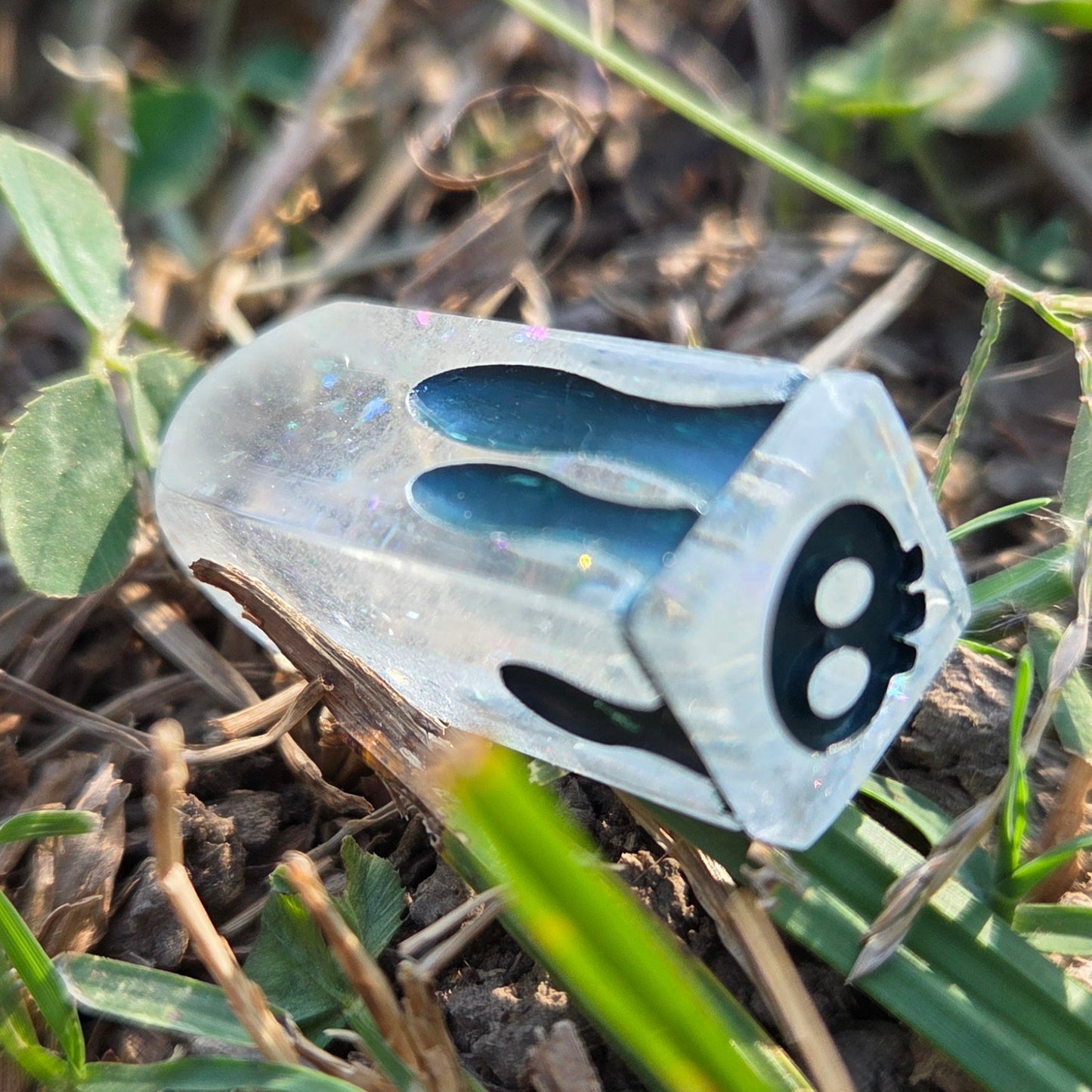 Poisoner's Vial Alternative Shaped Functional TTRPG Handmade Resin D4 Gaming Dice