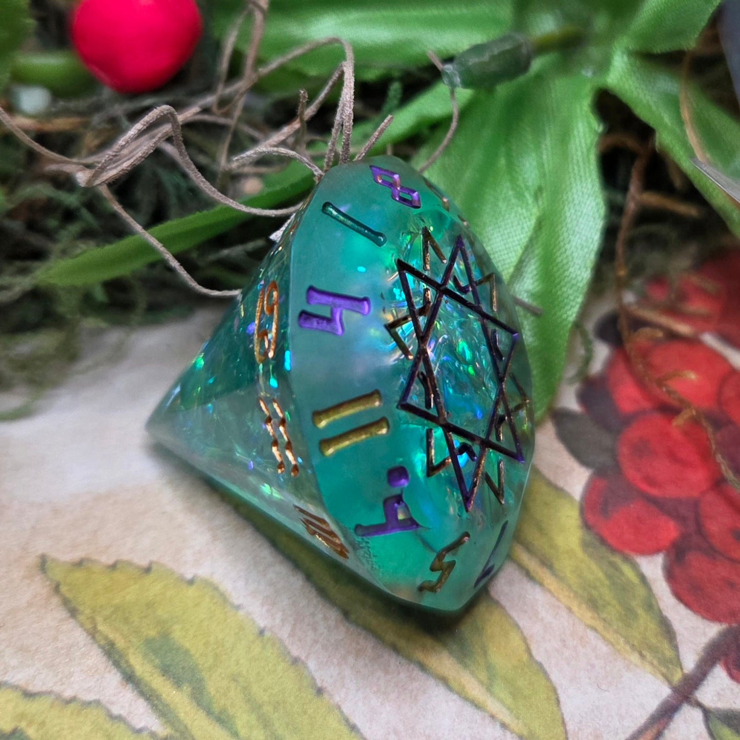 'Rainbow Diamonds' Zodiac D12 Gaming Dice