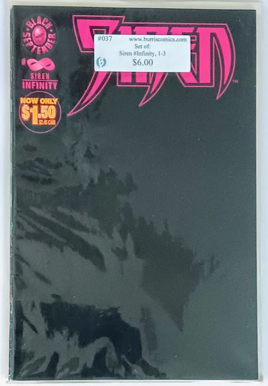 Comic Book Set: Siren Infinity, #1-3, Malibu Comics
