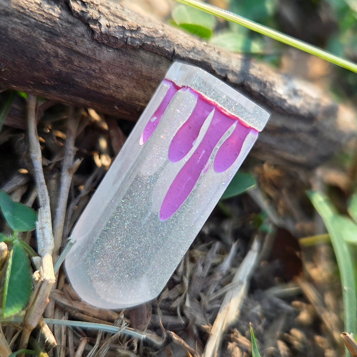 Poisoner's Vial Alternative Shaped Functional TTRPG Handmade Resin D4 Gaming Dice