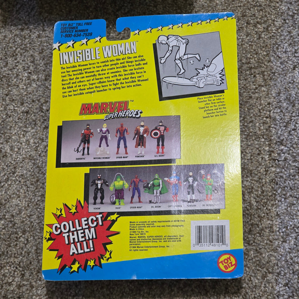 Vintage Invisible Woman Fantastic Four Toy Biz MOC Catapult Launcher 90s