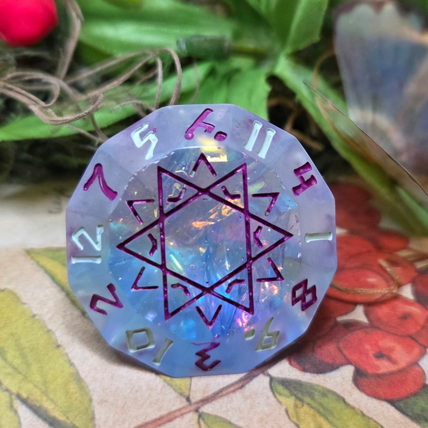 'Rainbow Diamonds' Zodiac D12 Gaming Dice