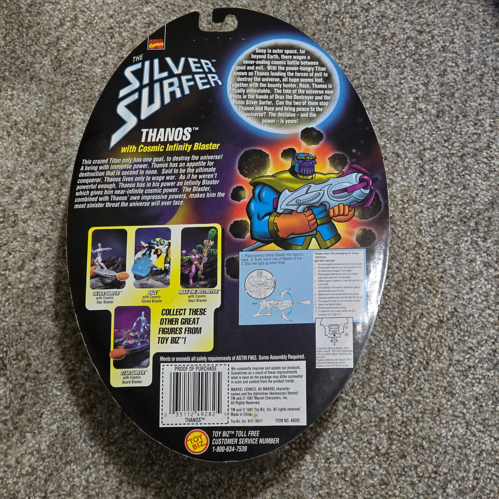 Vintage Thanos Toy Biz Silver Surfer 1997 Cosmic Power Blasters