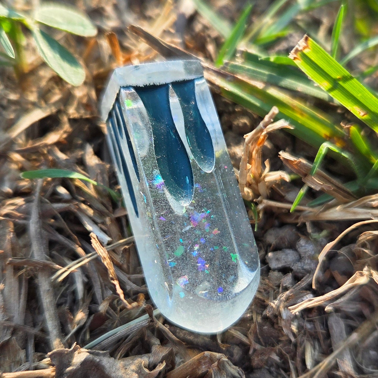 Poisoner's Vial Alternative Shaped Functional TTRPG Handmade Resin D4 Gaming Dice