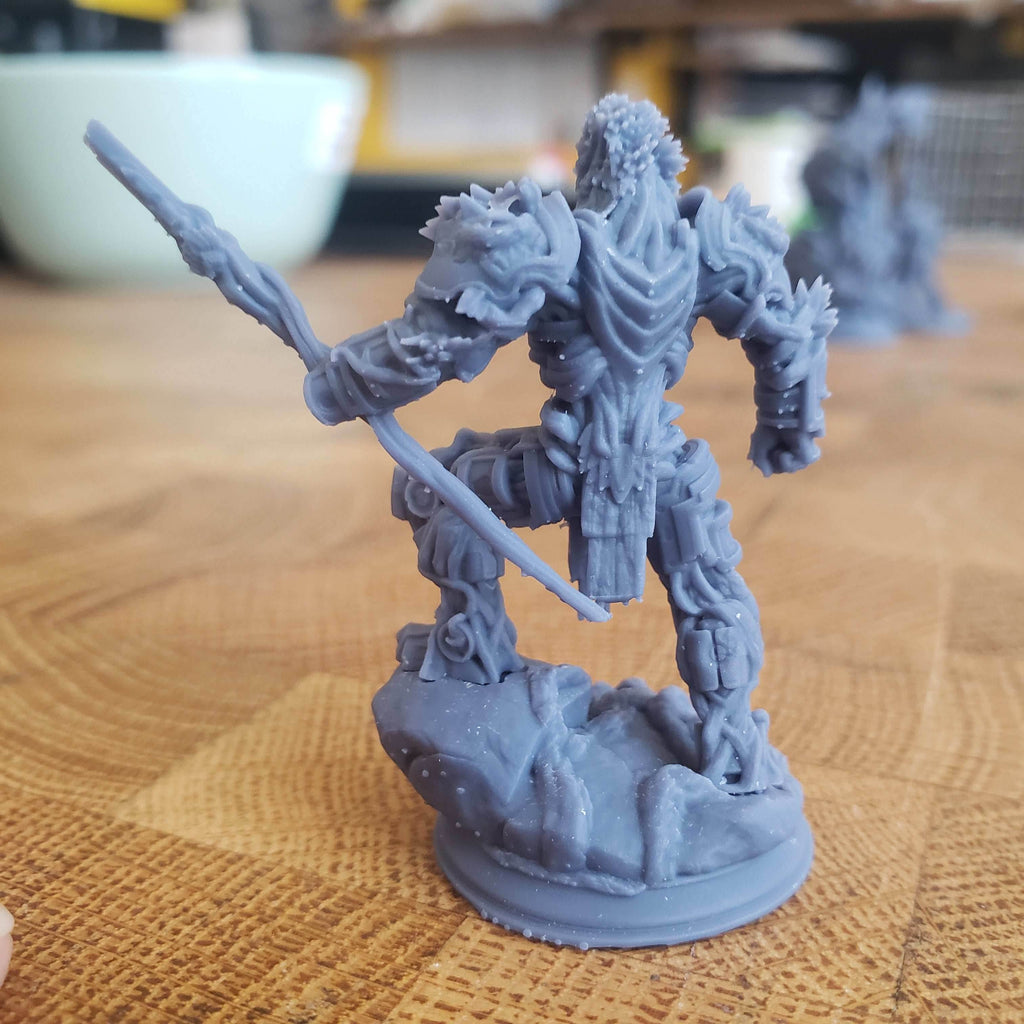 Myrion Stoneheart, Soulforged Druid (Male Warforged Druid) - 32mm Scale