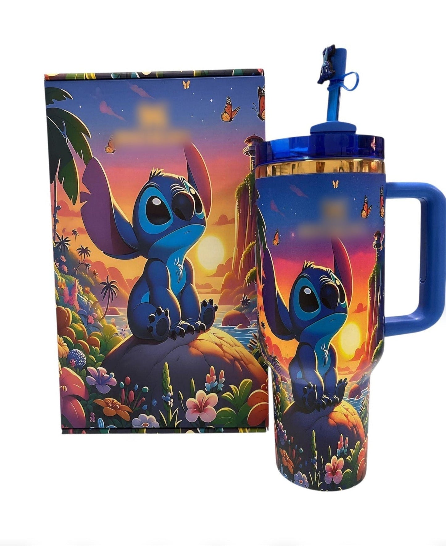 Sunset 40oz Tumbler with Handle - Insulated Travel Cup for Hot & Cold Drinks