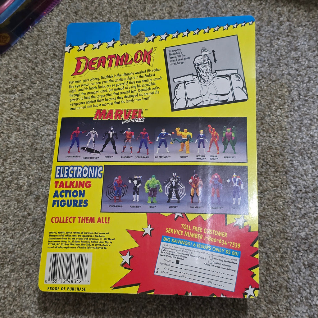 Vintage Deathlok Marvel Super Heroes Toy Biz Figure MOC 90s