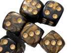 Pearl/Swirl Pipped d6 Dice Orange/Pink/Maroon/Electric Yellow/Brown/Blue/Green/Cranberry 16mm (SOLD BY PIECE)