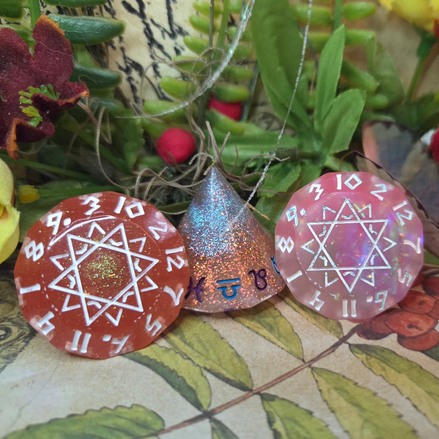 'Rainbow Diamonds' Zodiac D12 Gaming Dice