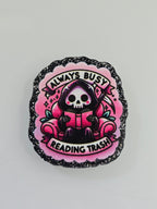 Always Busy Reading Trash Bogg Bag Charm