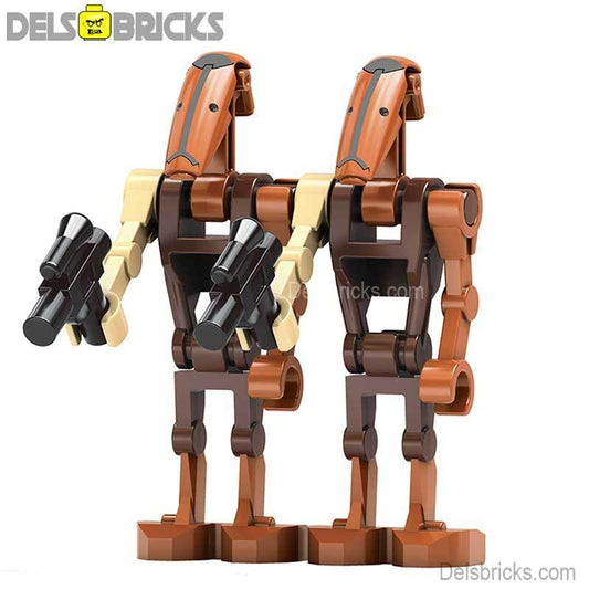 RO-GR Battle Droids set of 2 Star Wars Lego Minifigures Custom Toys NEW - 