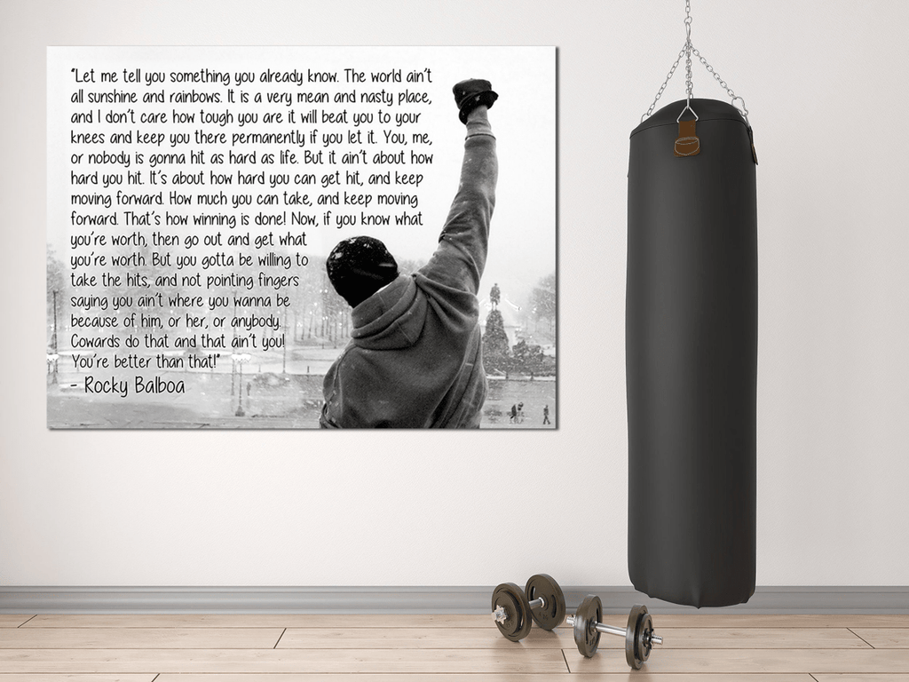 Rocky Balboa Motivational Canvas Wall Art