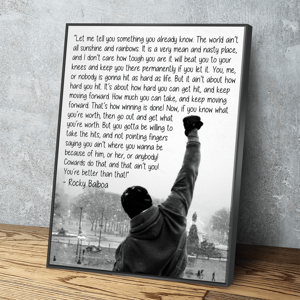 Rocky Balboa Motivational Canvas Wall Art | Gym Decor
