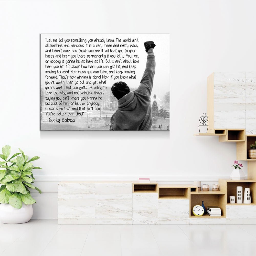 Rocky Balboa Motivational Canvas Wall Art