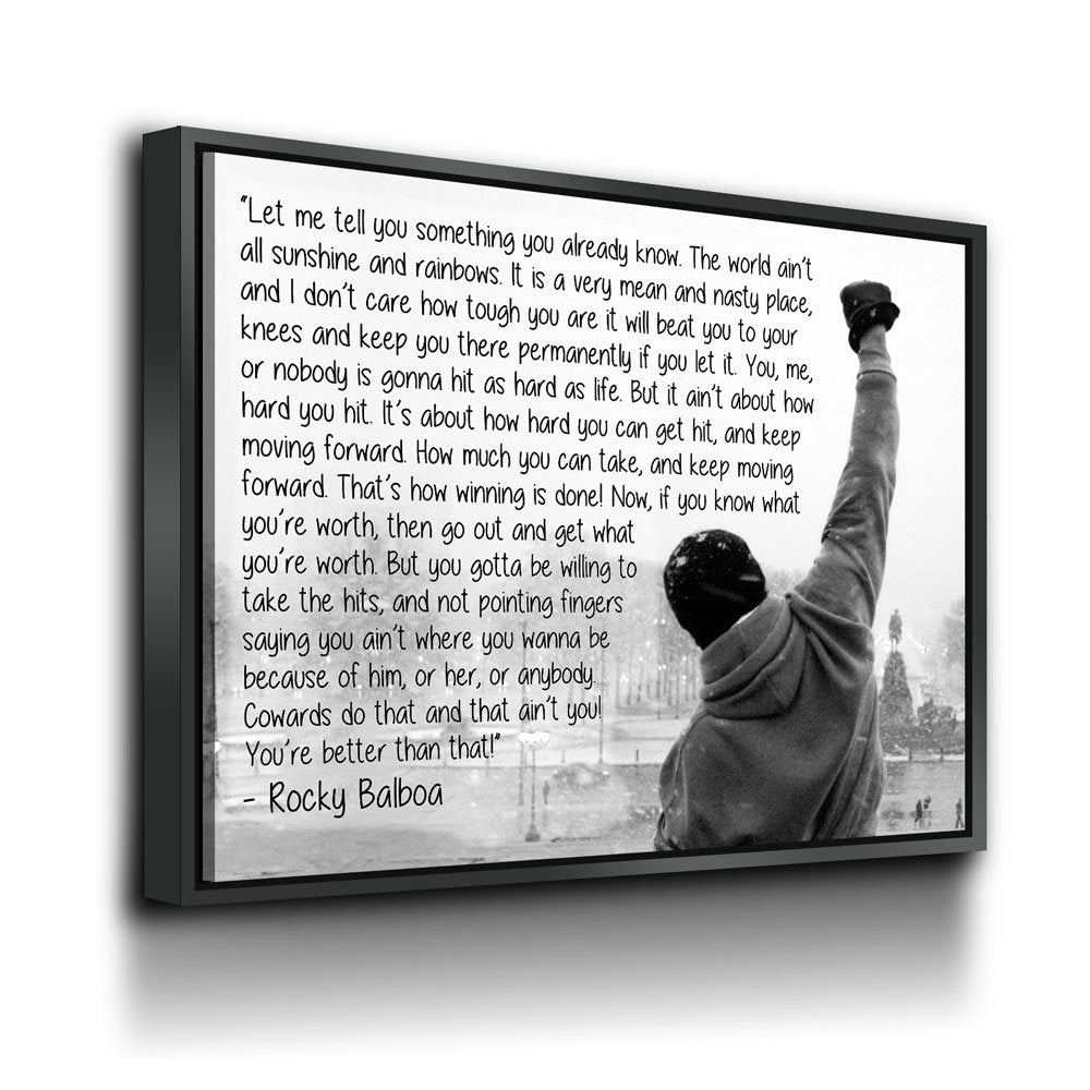 Rocky Balboa Motivational Canvas Wall Art