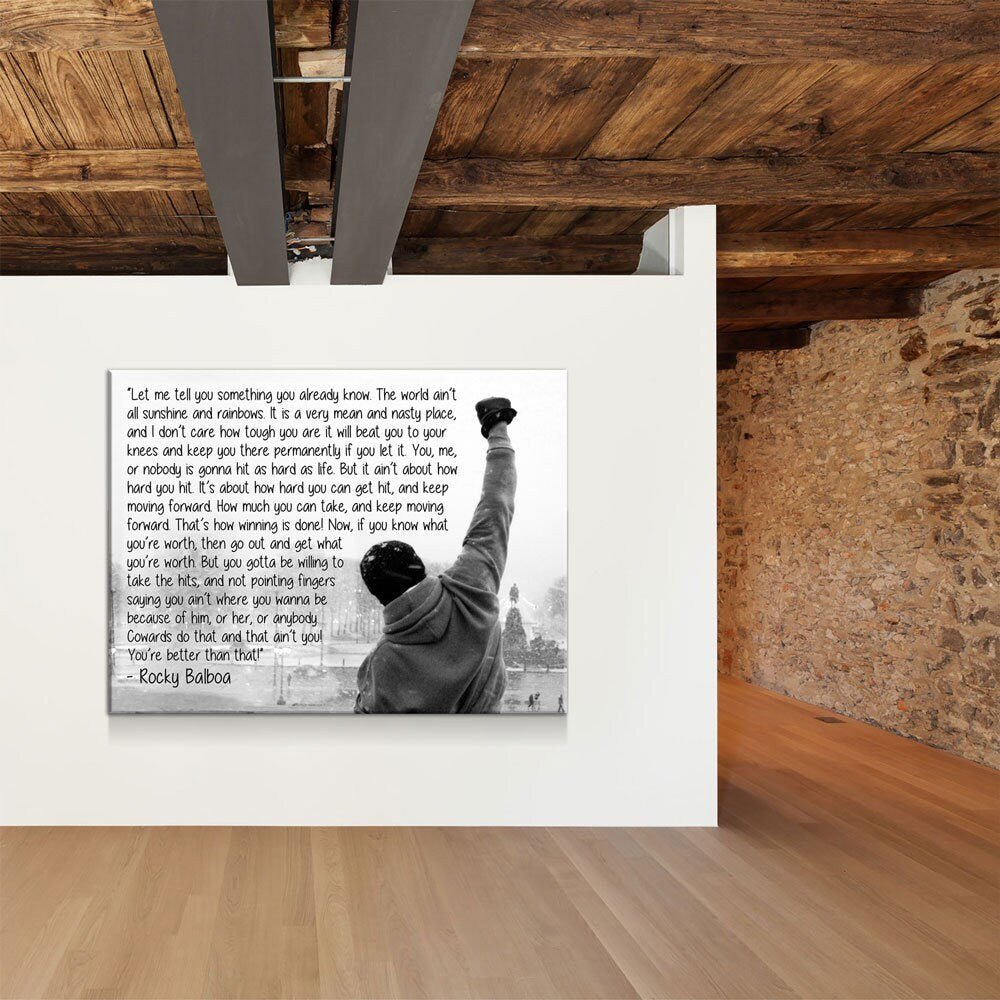 Rocky Balboa Motivational Canvas Wall Art