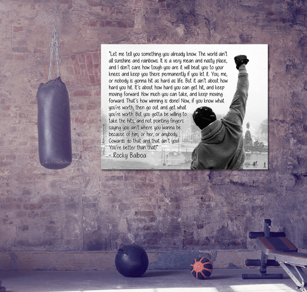 Rocky Balboa Motivational Canvas Wall Art