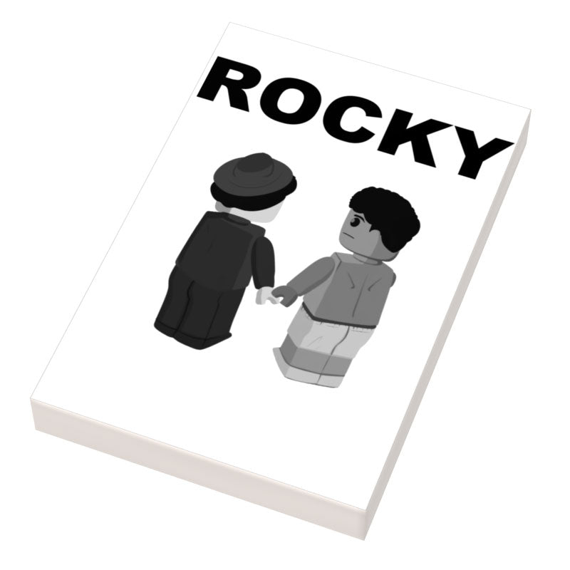 Rocky Movie Cover (2x3 Tile) made using LEGO parts - B3 Customs