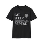 Rogue T-Shirt – 'Eat, Sleep, Sneak Attack, Repeat' - Black / S