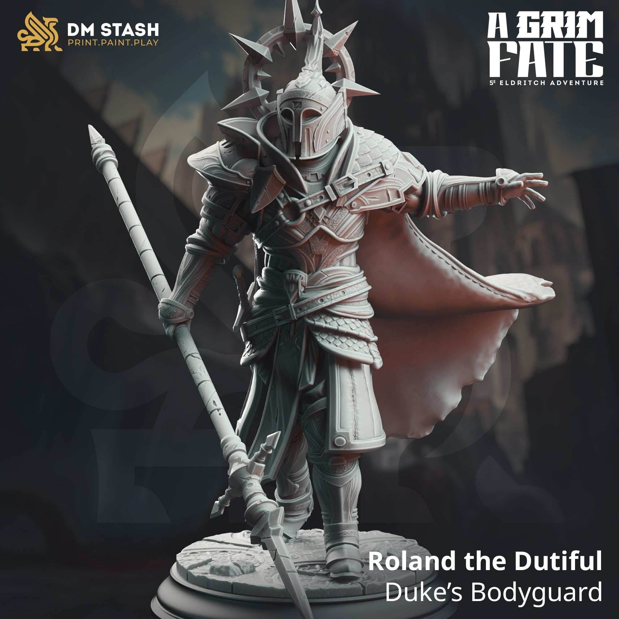 Roland the Dutiful, Duke's Bodyguard (Male Human Paladin) - 32mm Scale