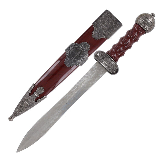 Roman Elite Small Etched Wave Pattern Gladius Pugio Dagger