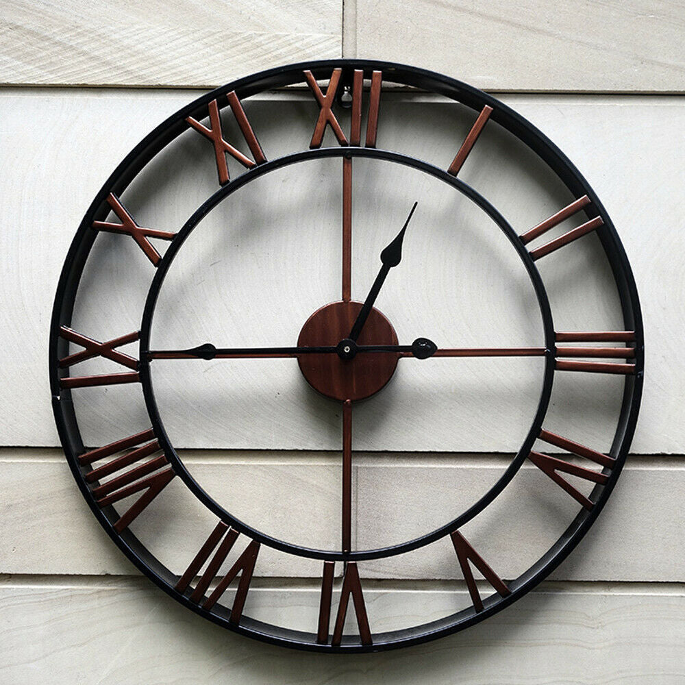 Roman Numeral Vintage Battery-Operated Antique Style Wall Clock