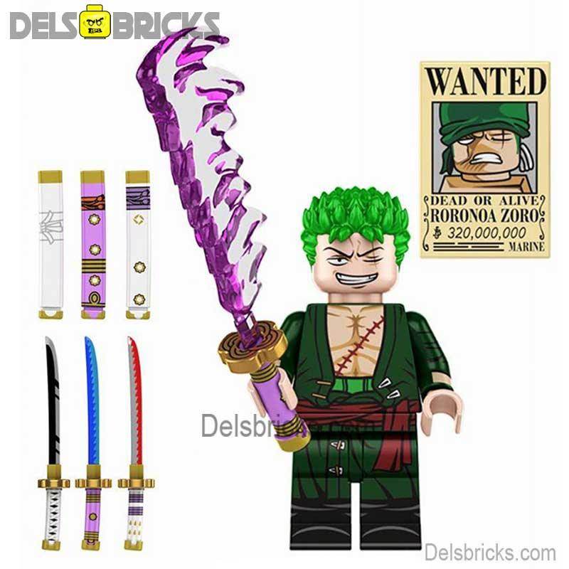 Roronoa Zoro from One Piece Lego Anime Minifigures Custom Toys set 5 - 
