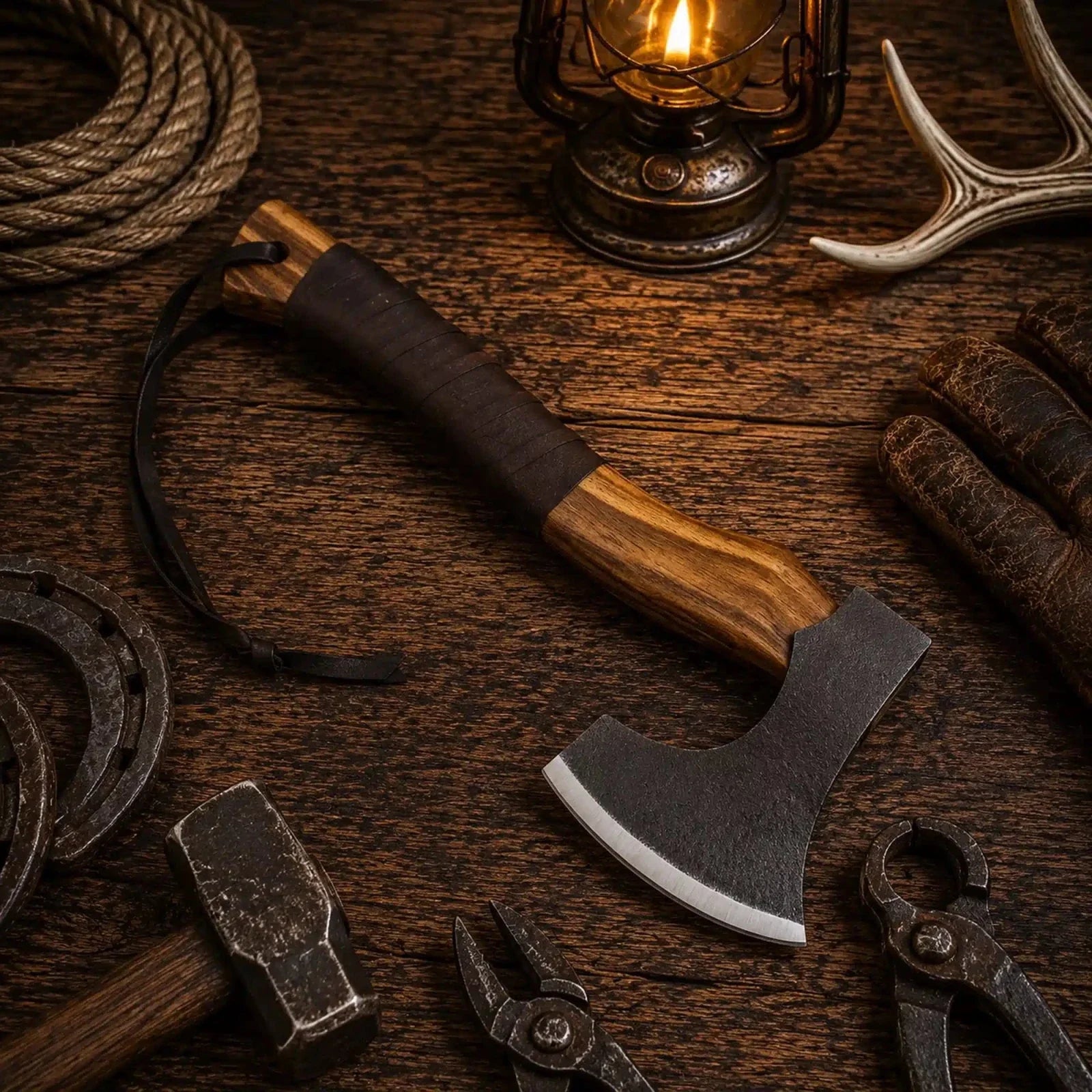 HAND FORGED CARBON STEEL HANDMADE Throwing TOMAHAWK HATCHET AXE