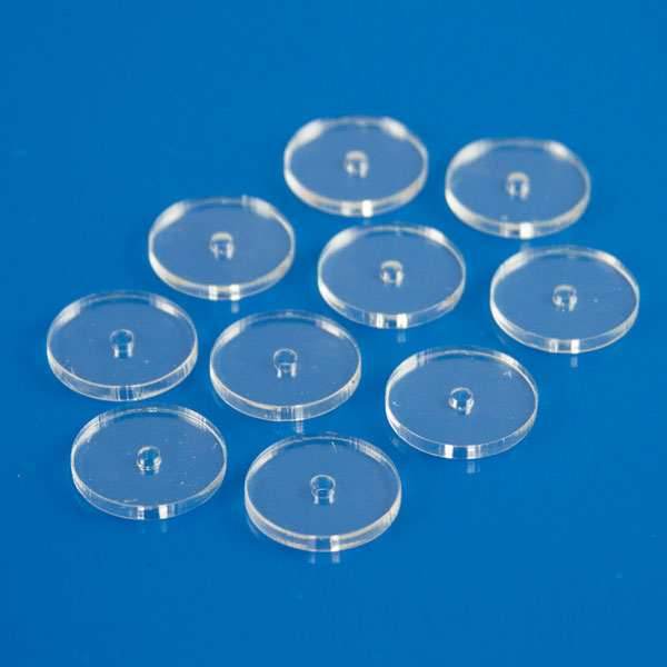 Clear Circular Flight Bases - 20mm / 10