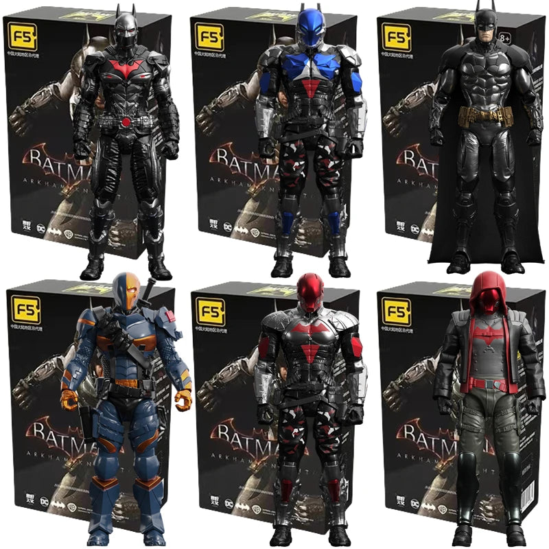 Rouno Original Batman Arkham Knight Deathstroke Red Hood Blocks Bricks Action Figure Building DIY Toys Model Doll Kids for Toys