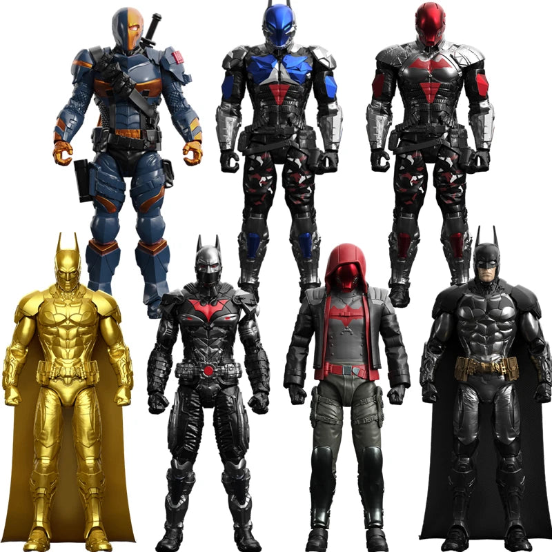 Rouno Original Batman Arkham Knight Deathstroke Red Hood Blocks Bricks Action Figure Building DIY Toys Model Doll Kids for Toys