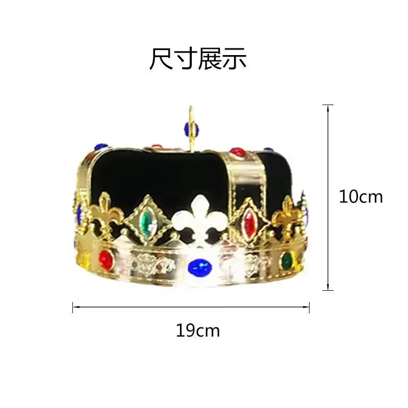 Royal King's Crown And Scepter Set  Halloween Props Party Dress Up Accessory