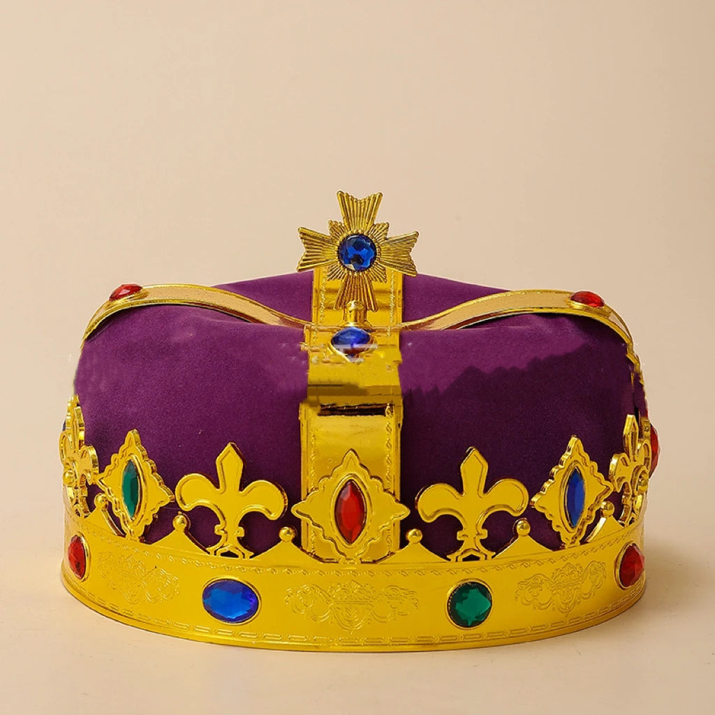 Royal King's Crown And Scepter Set  Halloween Props Party Dress Up Accessory