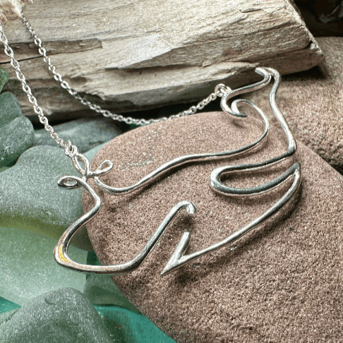 Whale Line Necklace - 